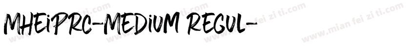 MHeiPRC-Medium Regul字体转换